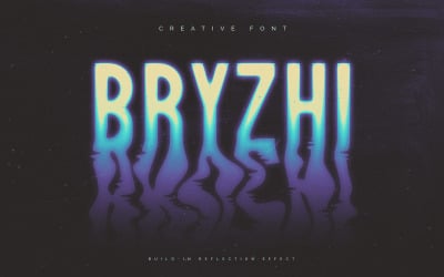 Bryzhi - Kreatywna czcionka z efektem fal wody