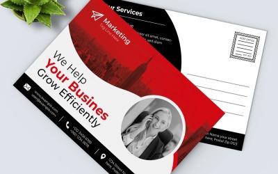 Corporate  Business Post Card Template layout