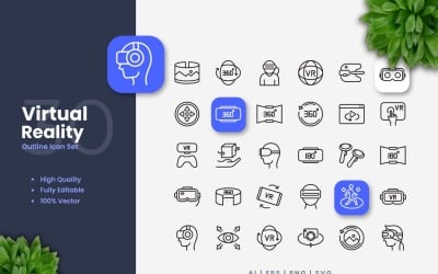 30 virtuális valóság vázlat ikonok beállítása