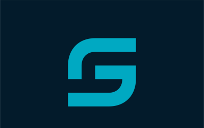 Logo SG con lettera monogramma di gruppo semplice
