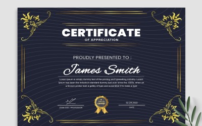 Modern Certificates of Appreciation
