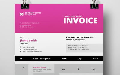 Modern Minimal Invoice Templates