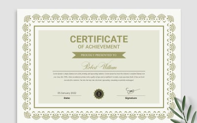 Certificado de logros moderno