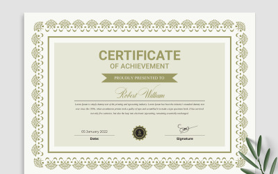 Certificato moderno di risultati