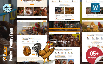 Fjäderfä - Poultry Farm Elementor WordPress-tema