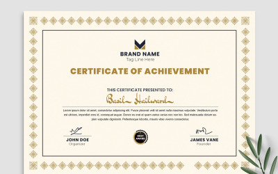 Modello di certificati di conseguimento
