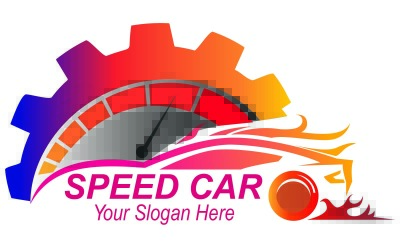 Modello di logo per auto veloce per tutte le auto