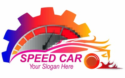 Modello di logo per auto veloce per tutte le auto