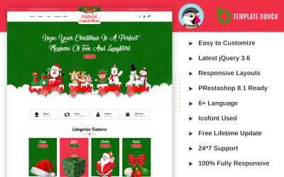 Navidad sorpresa: tema responsivo de Prestashop para comercio electrónico