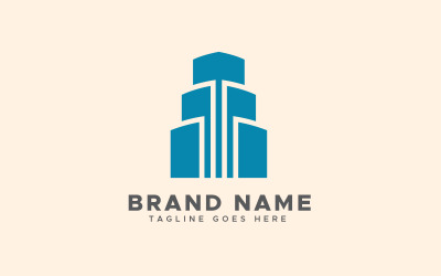 Plantilla de diseño de logotipo de edificio de lujo premium