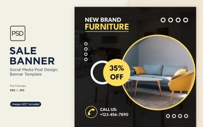 Specialrea på ny designmall för möbler för banner