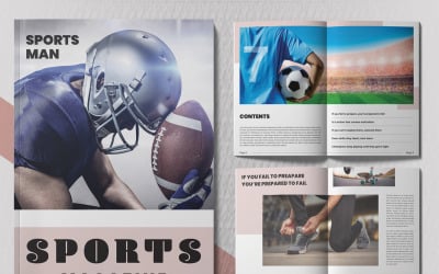 Sport InDesign Magazine-sjablonen