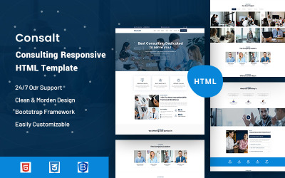 Consalt – Tanácsadó reszponzív webhelysablon