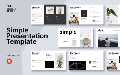 Einfache Powerpoint-Präsentationsvorlage