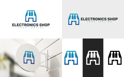Electronics shop Logo Template Design