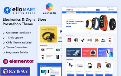 Ellomart - Sklep elektroniczny Prestashop Responsywny motyw
