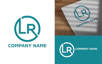 LR Monogram Mektup Logo Şablonu Tasarımı