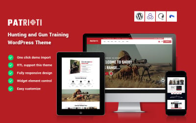 Patrioti – Thème WordPress pour l’entraînement à la chasse et aux armes à feu
