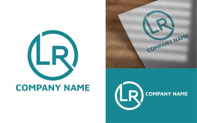 Projekt szablonu logo listu z monogramem LR
