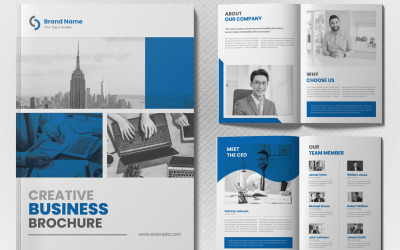 Corporate tweebladige brochure sjablonen lay-out
