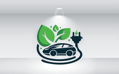 Elektrische auto Logo sjabloon Vector