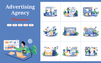 M722_Advertising Agency Illustration Pack 2