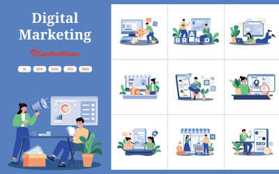 M727_Digital Marketing Illustration Pack 2