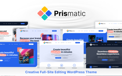 Prismatic - Tema de WordPress para edición de sitio completo de agencia creativa