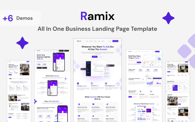 Ramix – багатоцільовий адаптивний бізнес-шаблон цільової сторінки