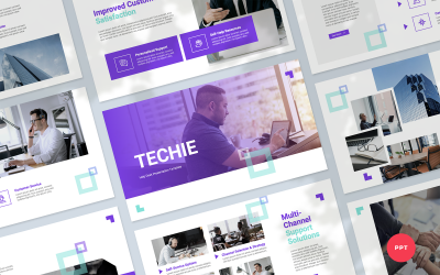 Techie - Helpdesk Prezentace PowerPoint šablony