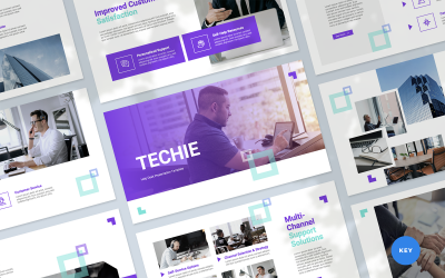 Techie - Yardım Masası Sunumu Açılış Şablonu