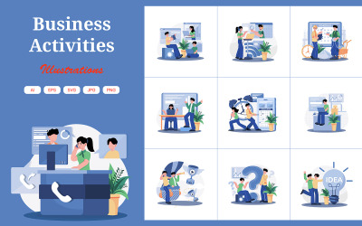 M681_Pacote de ilustração de atividades empresariais 1