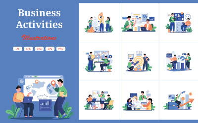 M689_Obchodní aktivity Ilustrace Pack