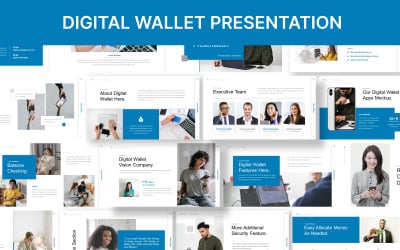 Powerpoint-Präsentationsvorlage für digitale Geldbörsen