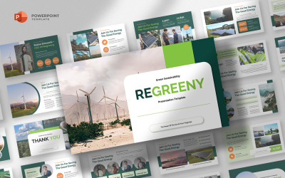 Regreeny - Powerpoint šablona pro udržitelnost prostředí