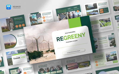 Regreeny – šablona klíčové myšlenky udržitelnosti životního prostředí