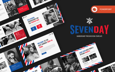 Sevenday - Modello PowerPoint da barbiere
