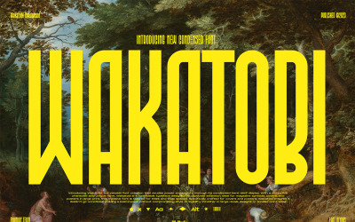 Wakatobi — ультра сжатый шрифт