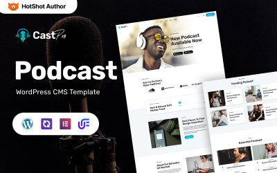 Castpro – Podcast és FM rádió többcélú WordPress Elementor téma