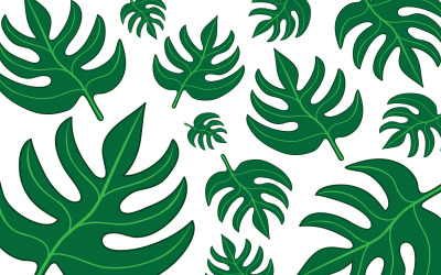 Folhas na ilustração de fundo branco.