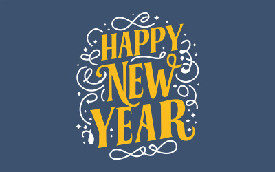 Boldog új évet szöveg vektor üdvözlőlap