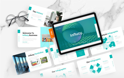 Influcy: modello di presentazioni Google per agenzia commerciale