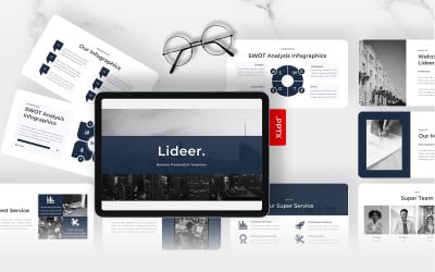 Lideer – Business Agency Шаблон PowerPoint