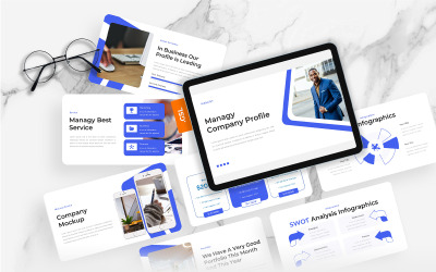 Managey - Plantilla de diapositivas de Google para perfil de empresa