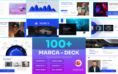 Plantilla de presentación de PowerPoint cubierta Marca