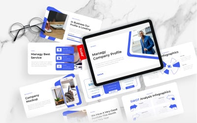 Zarządzaj — szablon profilu firmy w programie PowerPoint