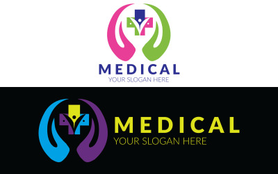 Medicinsk logotyp design vektorkonst