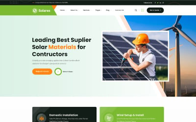 Solarex - PSD-шаблон солнечной энергии