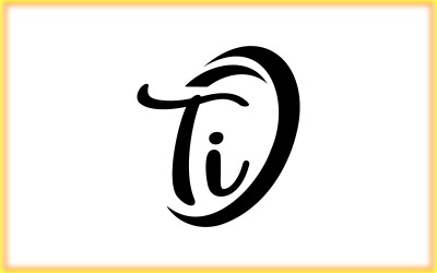 Ti modern levél logó tervezés logó sablon design