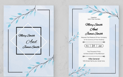 Bruiloft uitnodigingen kaartsjablonen